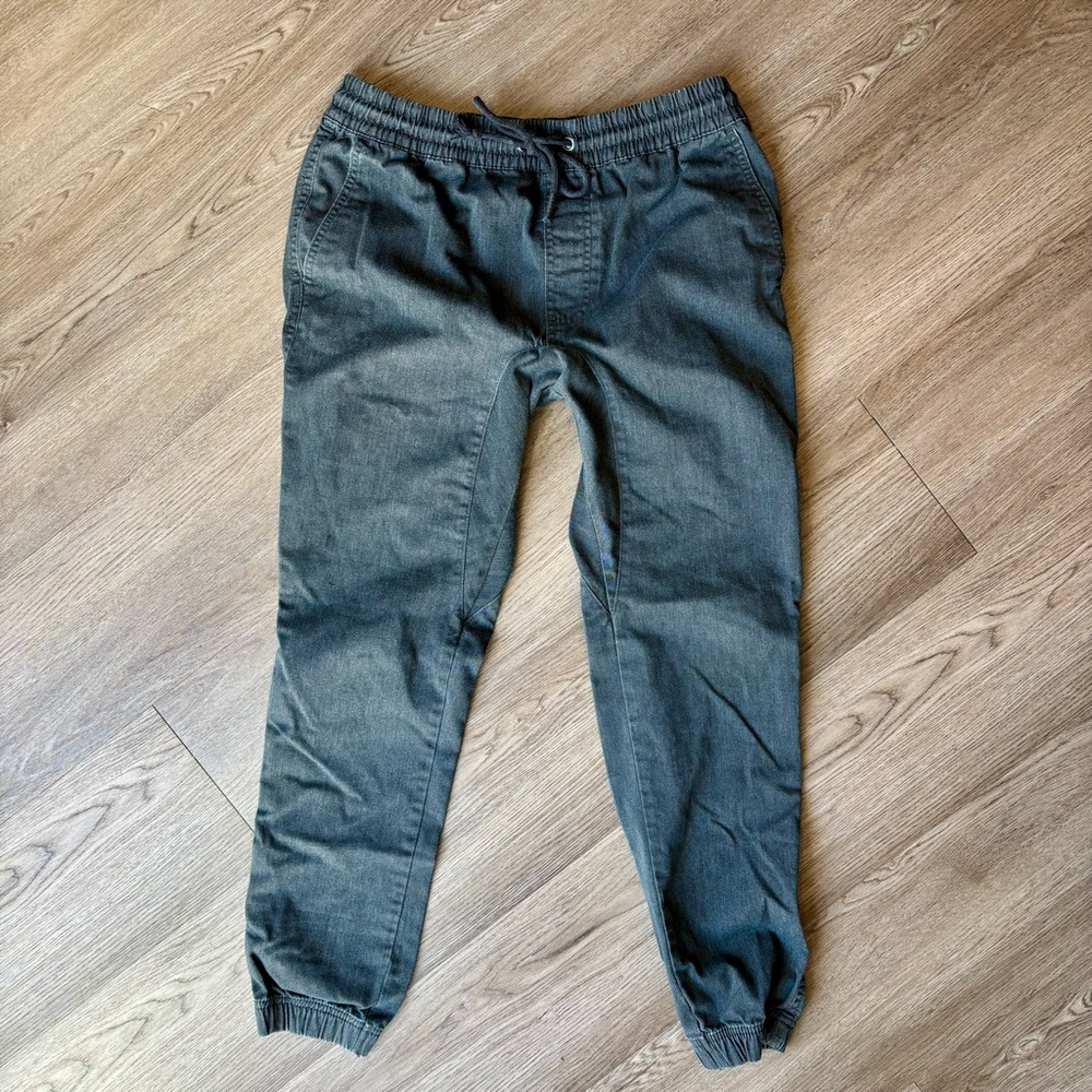 Men’s SilverLake Twill Drawstring Gray Jogger Pants